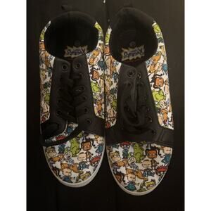 Viacom Rugrats Nickelodeon Cartoon All Over Print Lace Up Shoes Sneakers Size 10